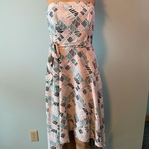 White House Black Market fun strapless dress!